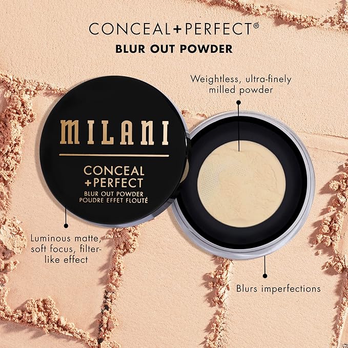Milani Conceal + Perfect Blur Out Matte Setting Powder for All Skin Tones-Velvo Beauty