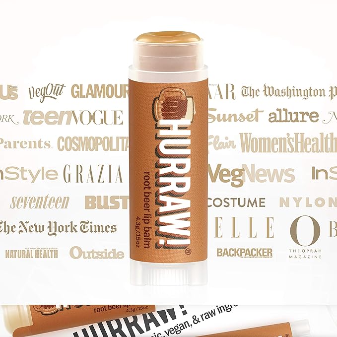 Hurraw! Root Beer Lip Balm: Organic, Certified Vegan, Cruelty and Gluten Free. Non-GMO, 100% Natural Ingredients. Bee, Shea, Soy and Palm Free. Made in USA-Velvo Beauty
