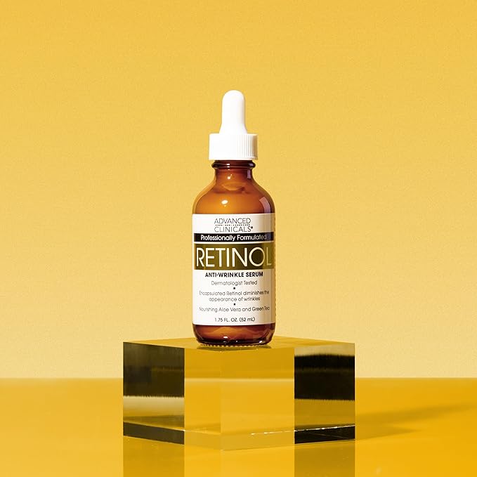 Advanced Clinicals Retinol Serum For Face | Visible Anti Aging Retinol Serum Skin Care Face Moisturizer With Vitamin E Helps Improve Look Of Wrinkles, Fine Lines, & Uneven Skin Tone, 2-Pack-Velvo Beauty