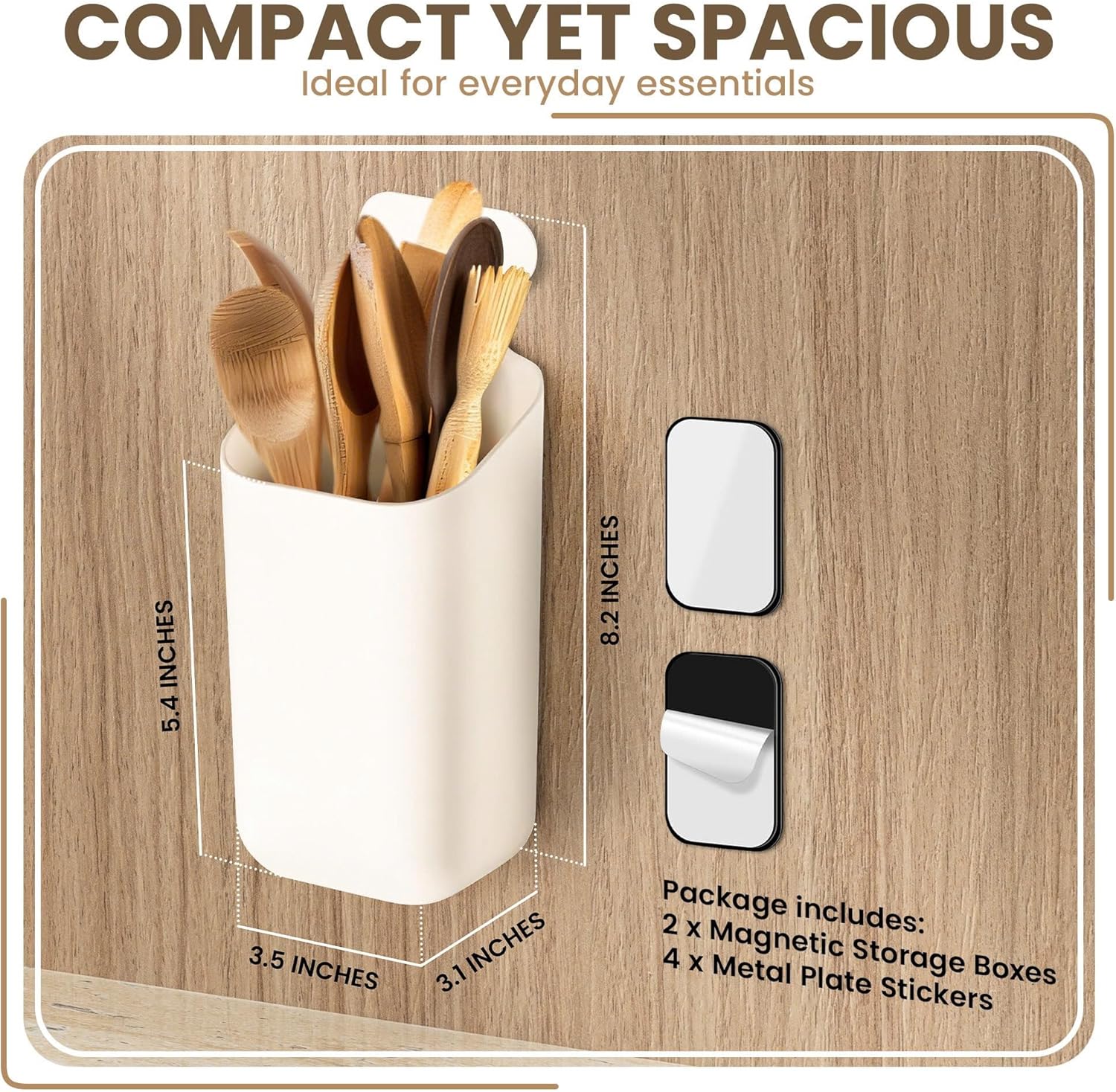 Pack 2 Magnetic Wall Mount Holder, Magnetic basket for fridge, Remote control holder, Straw organizer for cabinet door,Magnetic basket for whiteboard,Magnetic Marker Holder,School Locker Accessories-Velvo Beauty