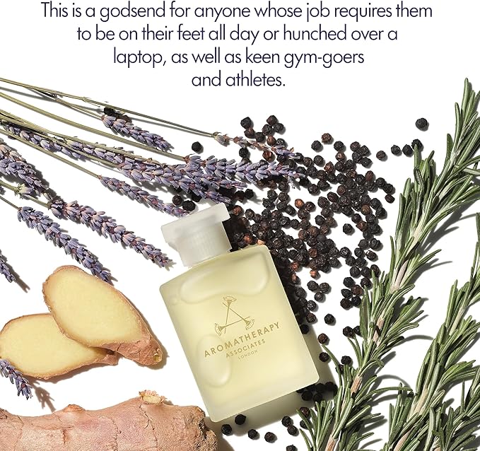 Aromatherapy Associates De-Stress Muscle Bath and Shower Oil, Natural Body Oil for Deep Relaxation and Comfort, Hydrating Body Made with 3 Essential Oils (1.86 oz)-Velvo Beauty