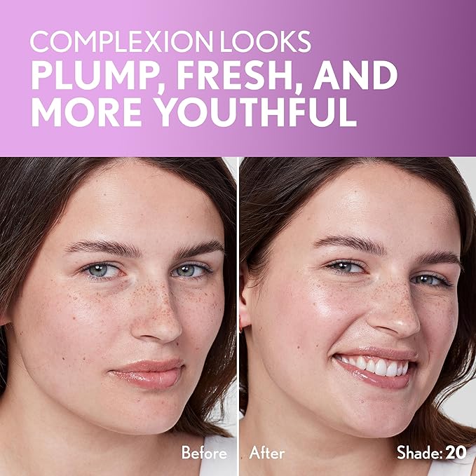 Covergirl Simply Ageless Skin Perfector Essence Foundation, 20 Light, Tinted Skin Perfector, Skincare Makeup Hybrid, Sheer Tint, Radiant Finish, Skin-Like Finish, Vegan Formula, 1.0oz-Velvo Beauty