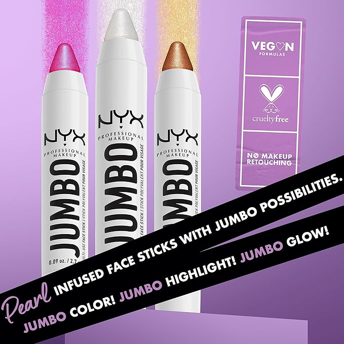 NYX PROFESSIONAL MAKEUP, Jumbo Multi-Use Face Highlighter Stick - Vanilla Ice Cream-Velvo Beauty