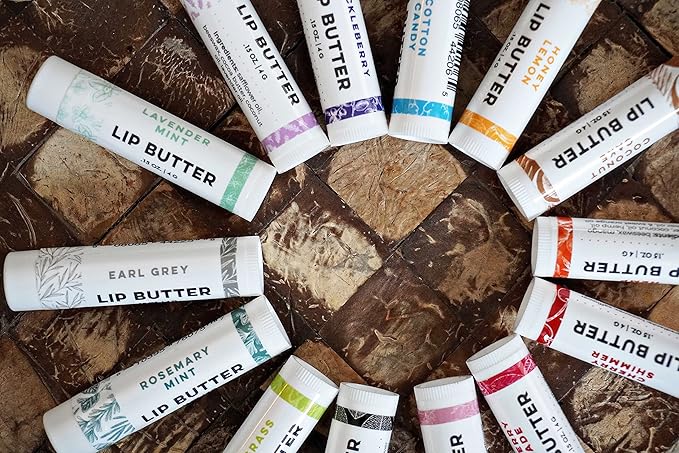 Huckleberry Lip Butter - Organic Cold-Pressed Oils & Beeswax to Soothe & Protect - Lip Balm Handmade in USA by DAYSPA Body Basics-Velvo Beauty