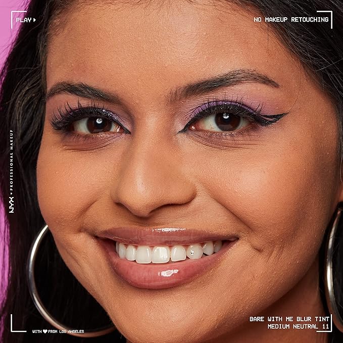 NYX PROFESSIONAL MAKEUP Bare With Me Blur Skin Tint Foundation Make Up with Matcha, Glycerin & Niacinamide - Medium Neutral-Velvo Beauty