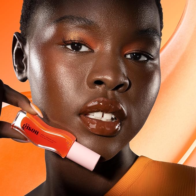 Gisou Honey Infused Hydrating Lip Oil, Nourishing Lip Moisturizer for Dry Lips, High Shine, Smooth Finish, Sheer Hot Coral Shade, Tropical Mango Passion Fruit Scent, Mango Passion Punch, 8ml-Velvo Beauty