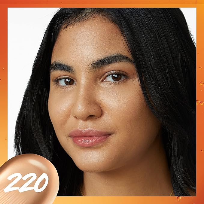 Maybelline Super Stay Up to 24HR Skin Tint, Radiant Light-to-Medium Coverage Foundation, Makeup Infused With Vitamin C, 220, 1 Count-Velvo Beauty
