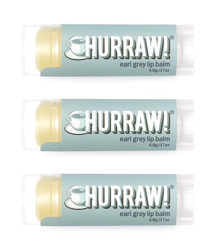 Hurraw! Earl Grey Lip Balm, 3 Pack: Organic, Certified Vegan, Cruelty and Gluten Free. Non-GMO, 100% Natural Ingredients. Bee, Shea, Soy and Palm Free. Made in USA-Velvo Beauty