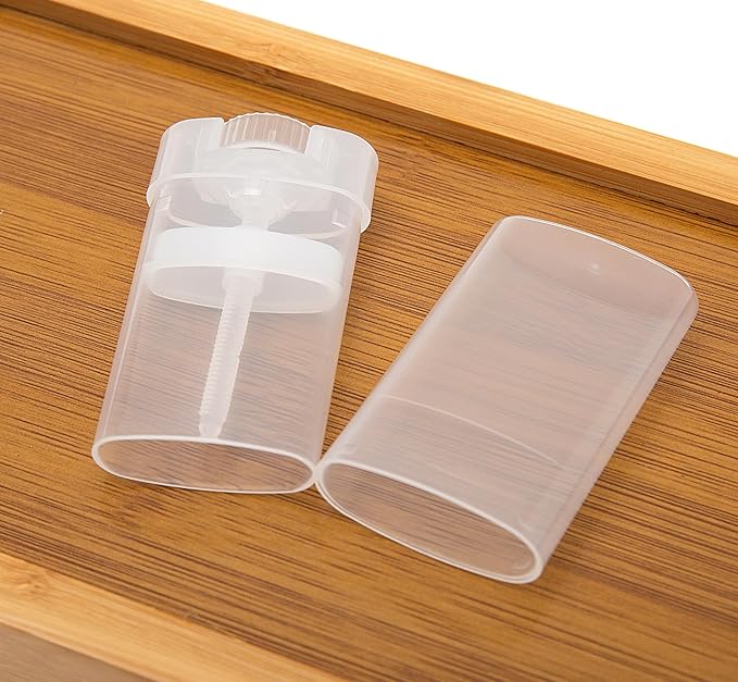 Empty Oval Deodorant Lip Lipstick Balm Tubes Containers Plastic 20PCS 15ML Transparent (15ml, Transparent)-Velvo Beauty