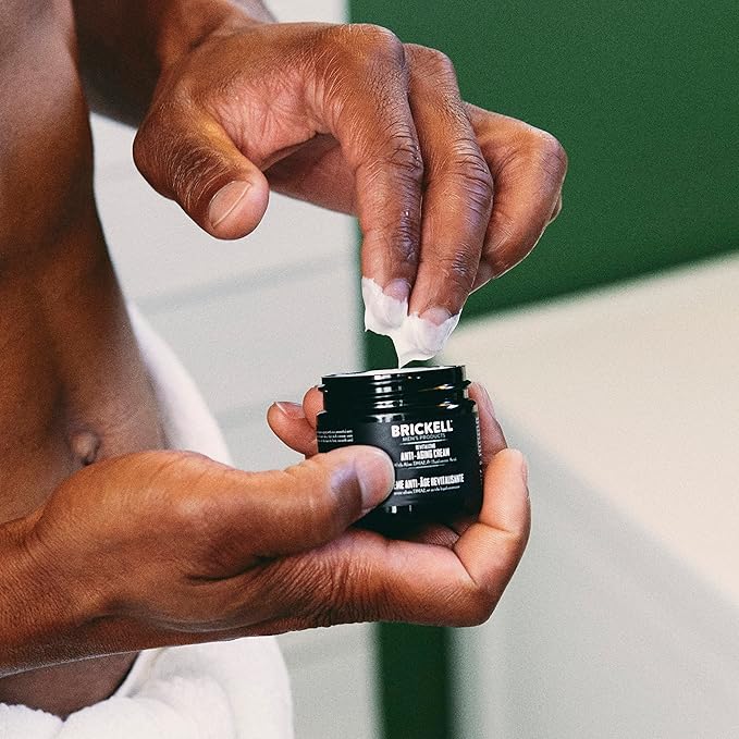 Brickell Men's Revitalizing Anti-Aging Cream For Men, Natural and Organic Anti Wrinkle Night Face Cream To Reduce Fine Lines and Wrinkles, 2 Ounce, Unscented-Velvo Beauty