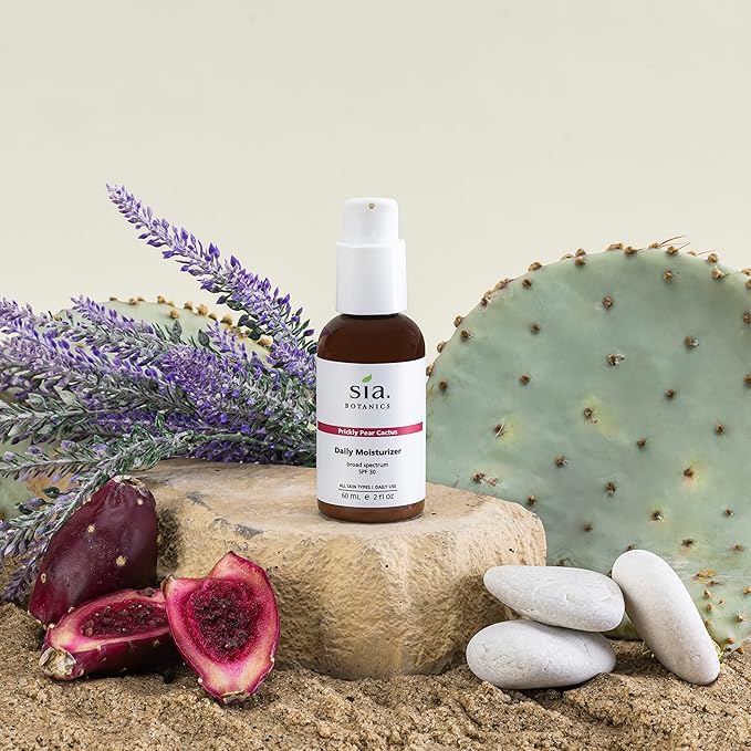 Prickly Pear Daily Facial Moisturizer - SPF 30 (59ml/2oz Pump Bottle) | Face Sunscreen w/Prickly Pear, Sweet Orange, Lavender | Natural, Clean, Botanical Skincare for Women-Velvo Beauty
