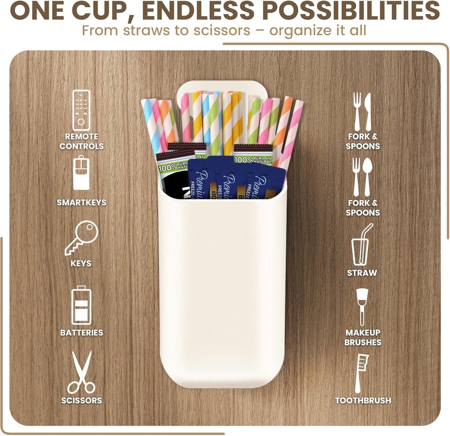 Pack 2 Magnetic Wall Mount Holder, Magnetic basket for fridge, Remote control holder, Straw organizer for cabinet door,Magnetic basket for whiteboard,Magnetic Marker Holder,School Locker Accessories-Velvo Beauty