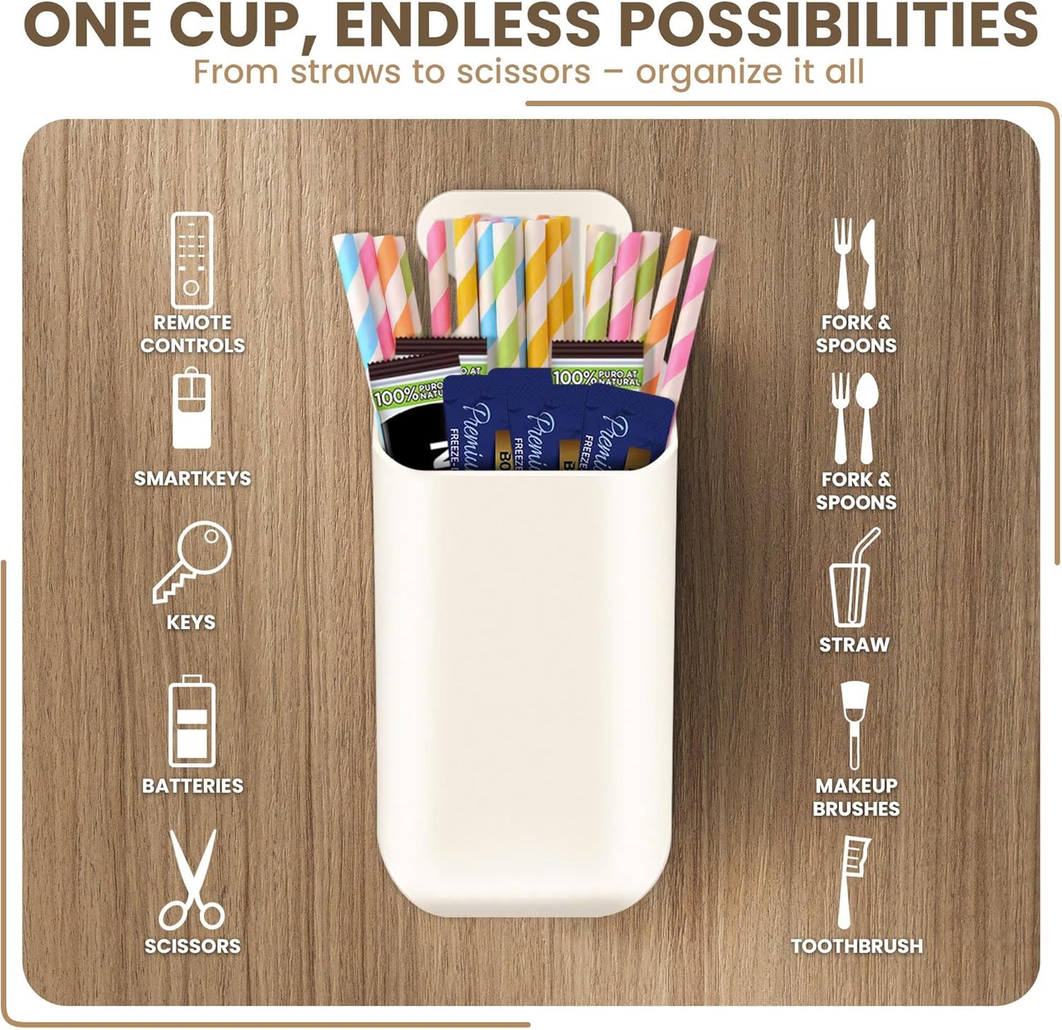 Pack 2 Magnetic Wall Mount Holder, Magnetic basket for fridge, Remote control holder, Straw organizer for cabinet door,Magnetic basket for whiteboard,Magnetic Marker Holder,School Locker Accessories-Velvo Beauty