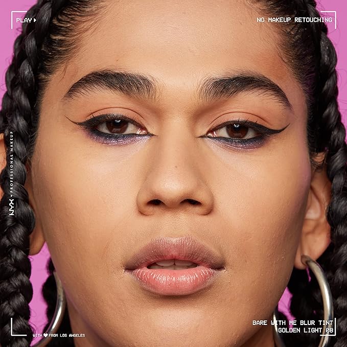 NYX PROFESSIONAL MAKEUP Bare With Me Blur Skin Tint Foundation Make Up with Matcha, Glycerin & Niacinamide - Golden Light-Velvo Beauty