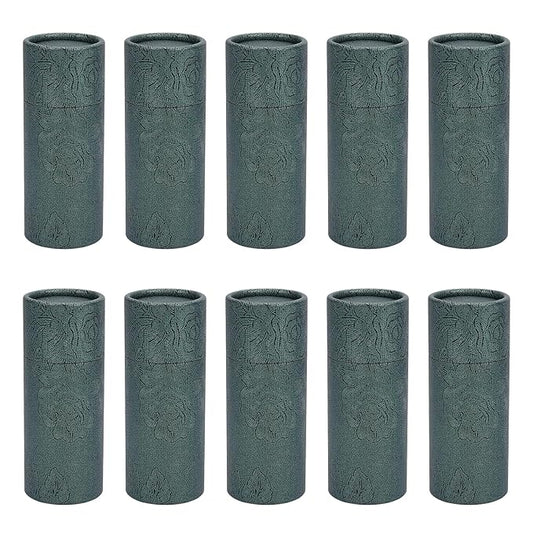 NICENEEDED 10 Pcs Empty Kraft Paper Jar, 30ml Cardboard Boxes, Essential Oil Bottle Packaging Box Round Paper Cardboard Case Gift Tube Container for Pencils Tea Caddy Coffee Cosmetic Crafts-Velvo Beauty