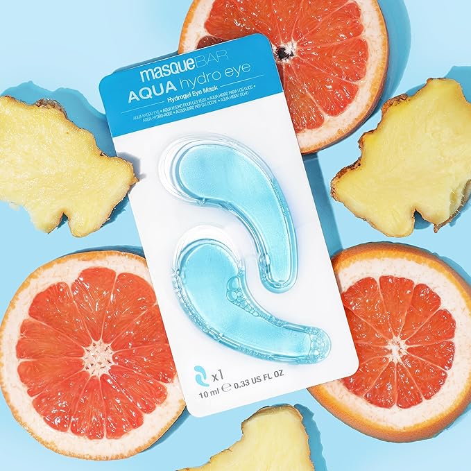 masque BAR Hydrogel Aqua Eye Patches (6 Pairs) with Hyaluronic Acid and Collagen, Korean Under Eye Skincare Treatment, Moisturize & Hydrate Skin Around Eyes, Reduce Fine Lines, Wrinkles-Velvo Beauty