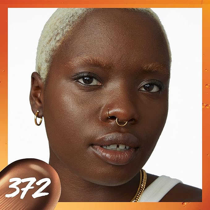 Maybelline Super Stay Up to 24HR Skin Tint, Radiant Light-to-Medium Coverage Foundation, Makeup Infused With Vitamin C, 372, 1 Count-Velvo Beauty