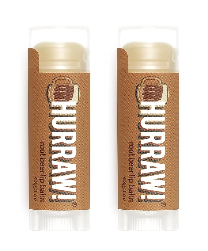 Hurraw! Root Beer Lip Balm, 2 Pack: Organic, Certified Vegan, Cruelty and Gluten Free. Non-GMO, 100% Natural Ingredients. Bee, Shea, Soy and Palm Free. Made in USA-Velvo Beauty
