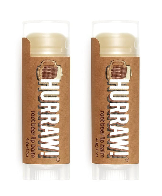 Hurraw! Root Beer Lip Balm, 2 Pack: Organic, Certified Vegan, Cruelty and Gluten Free. Non-GMO, 100% Natural Ingredients. Bee, Shea, Soy and Palm Free. Made in USA-Velvo Beauty