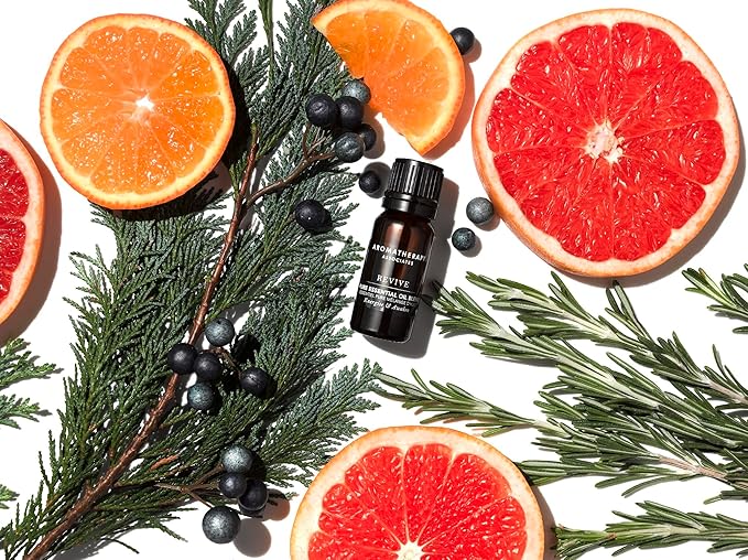 Aromatherapy Associates Revive Pure Essential Oil Blend. Premium Undiluted Blend to Feel Energized. Hand-Crafted with Grapefruit, Bergamot and Neroli (0.33 fl oz)-Velvo Beauty