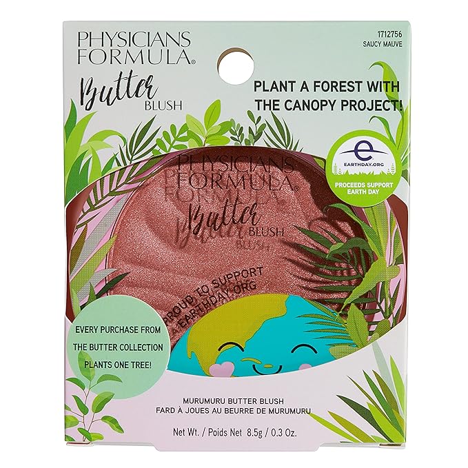 Physicians Formula Earth Day Butter Blush Powder Saucy Mauve, Clean Beauty, Dermatologist Tested, Vegan, Cruelty-Free-Velvo Beauty