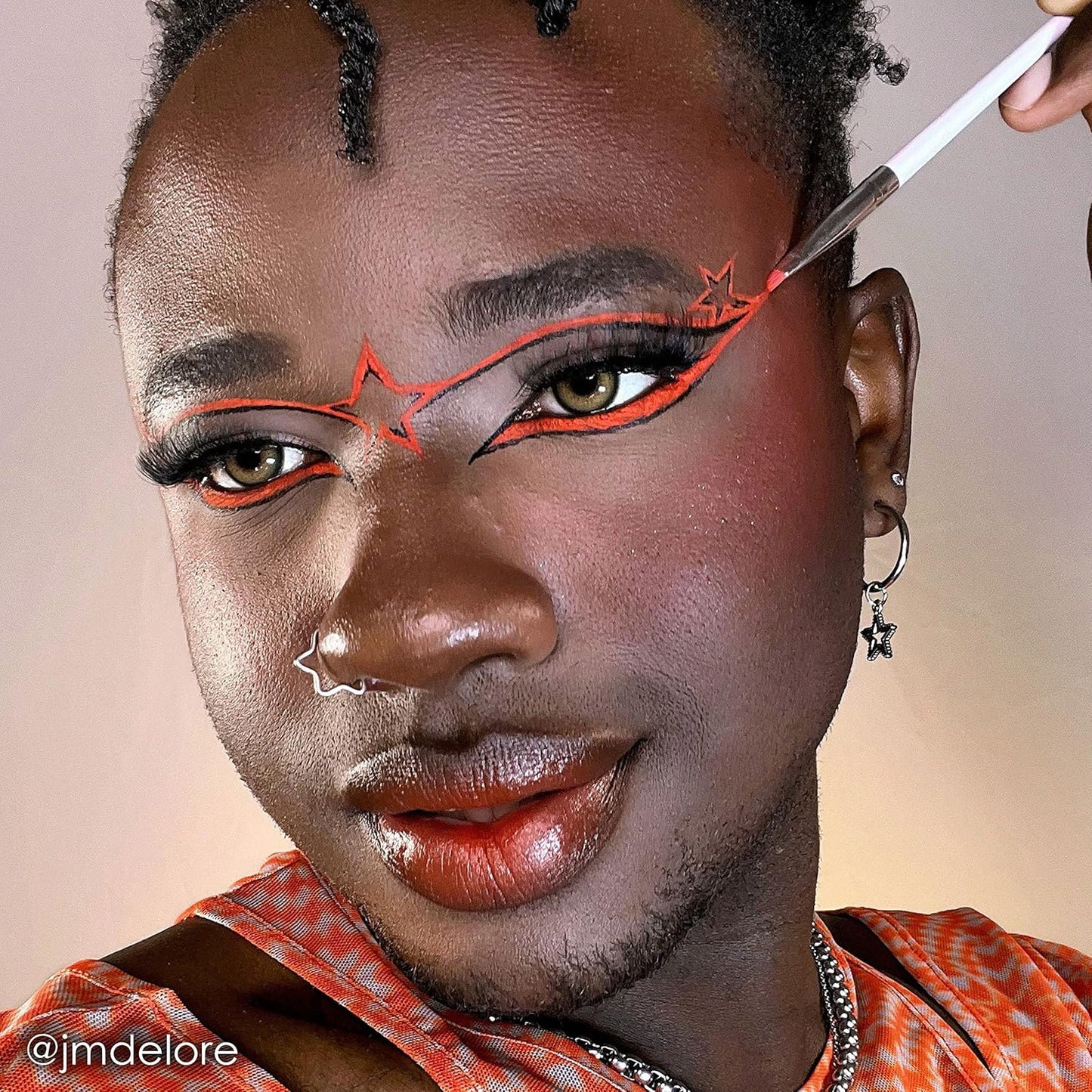 Mehron Makeup StarBlend Cake Makeup | Wet/Dry Pressed Powder | Powder Foundation | Orange Face Paint & Body Paint 2 oz (56g)-Velvo Beauty