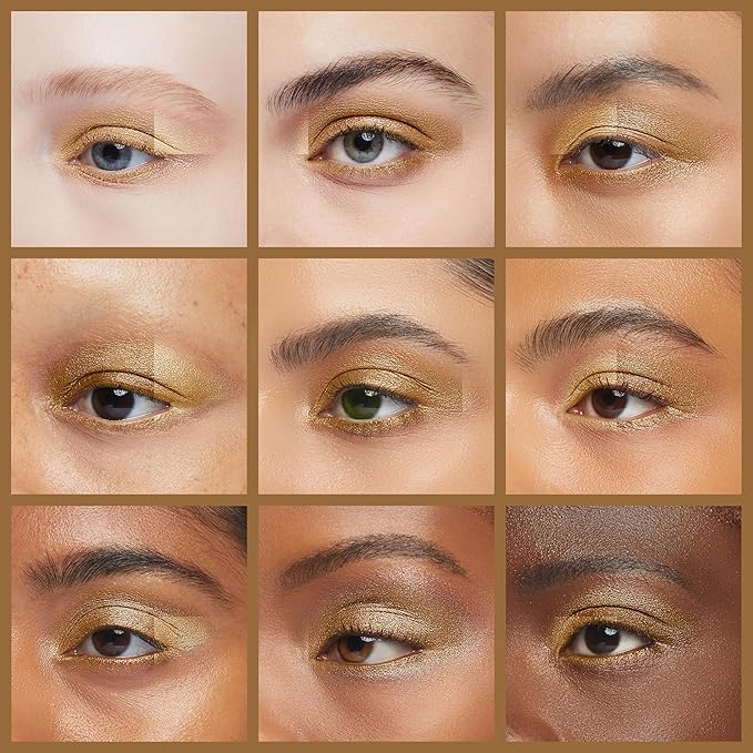 Gold Bronze Shimmering Metallic Copper Pressed Powder Single Vegan Eyeshadow; Talc, Paraben & Cruelty Free-Velvo Beauty