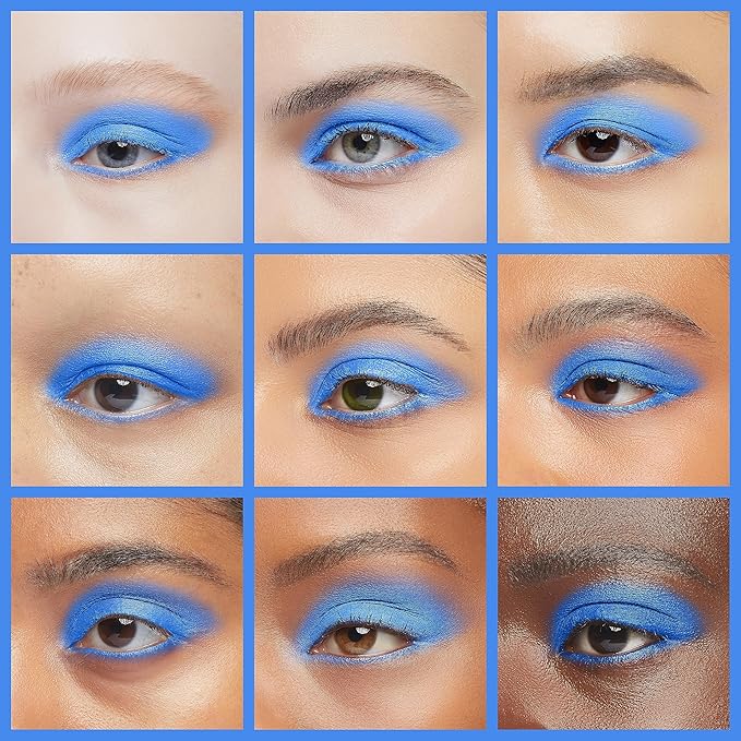 IS'MINE Single Blue Matte Eyeshadow Powder Palette High Pigment, Longwear, Intense Color Best Blue Eyeshadow-Velvo Beauty
