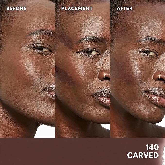 CoverGirl Trublend Skin Enhancer Contour Stick Balm, 140 Carved, Vegan Formula, Easy to Use, Glides on Effortlessly, Non-Greasy, Doesn't Crease, 0.21oz-Velvo Beauty