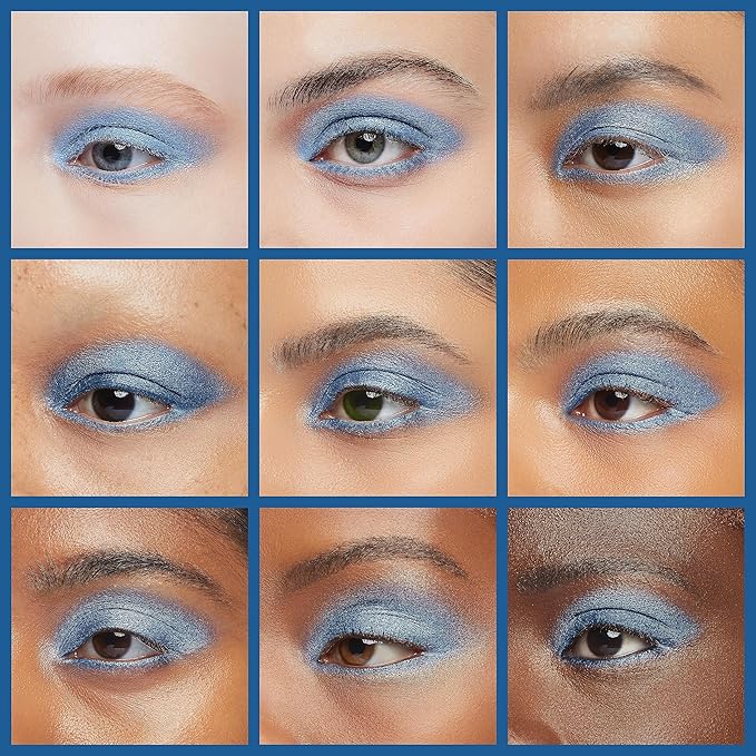 Tropical Classic Blue Shimmering Pressed Powder Single Vegan Eyeshadow; Talc, Paraben & Cruelty Free-Velvo Beauty