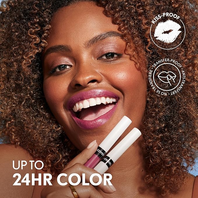 COVERGIRL Outlast All-Day, 015 Epic, Lip Color, 24-Hour Wear, Hydrating Balm, Kiss-Proof, Moisturizing, Vegan Formula, 0.07oz/0.08oz