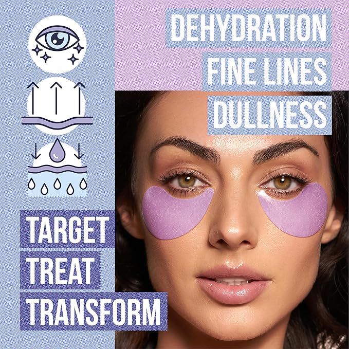 DIAMOND GAZE Under Eye Patches 28 Pairs, Rejuvenate Eye Area, Soothing Hydrate Brighten Skin, Plumps Fine Lines, Hydrogel Eye Mask with Retinol, Niacinamide and Polyglutamic Acid, Eye Gel Pads-Velvo Beauty