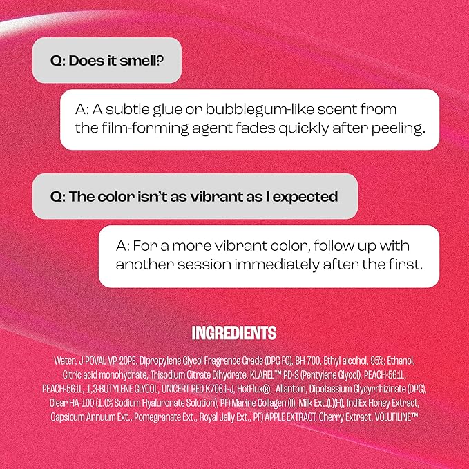 Rouge Star Plumping Lip Tattoo (0.17 oz) - 72-HR Long Lasting Waterproof Peel Off Lip Stain - Transfer-Proof, Non -Sticky Hydrating Matte Lip Tint Tattoo (Pop Pink)-Velvo Beauty