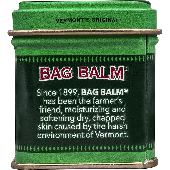 Bag Balm Vermont's Original Ointment, 1 Ounce Tin (Pack of 4), Moisturizing Ointment for Dry Skin that can Crack Split or Chafe on Hands Feet Elbows Knees Shoulders and More-Velvo Beauty