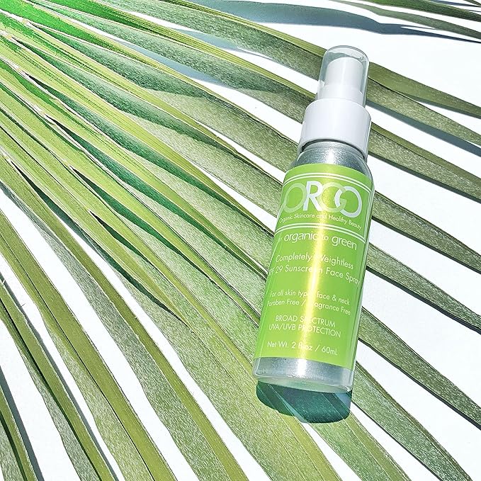 Organic To Green Completely Weightless Face Sunscreen Spray | Award-Winning Lightweight Organic Sunscreen | 29 SPF | 2 oz-Velvo Beauty