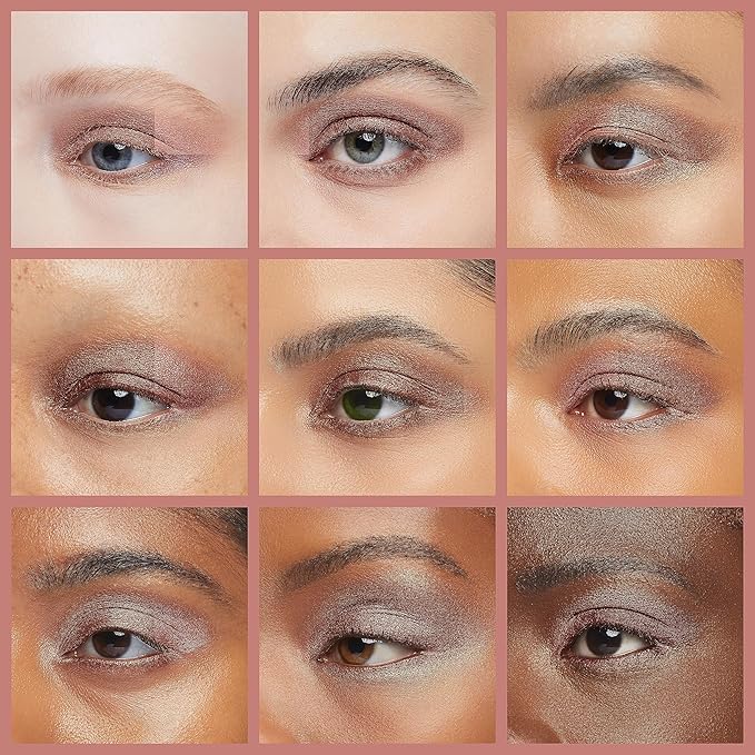 FOCALLURE Shimmer and Matte Cream Eyeshadow Stick,Smooth Brilliant Eye Brightener Pencil for Women,Long Lasting Waterproof Eye Shadow and Liners Makeup,Rosie-Velvo Beauty