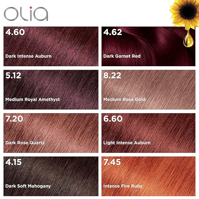 Garnier Hair Color Olia Ammonia-Free Brilliant Color Oil-Rich Permanent Hair Dye, 8.22 Medium Rose Gold, 2 Count (Packaging May Vary) (Pack of 2)-Velvo Beauty