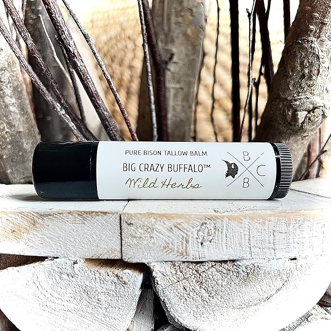 Pure Bison Tallow Lip Balm, Wild Herb, (5 pack) - Rosemary & Lavender, Moisturizing, Non-Habit Forming-Velvo Beauty