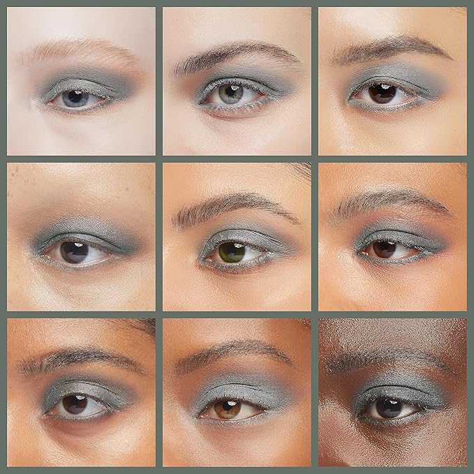 Spruce Matte Deep Green Blue Grey Gray Pressed Powder Single Vegan Eyeshadow; Talc, Paraben & Cruelty Free-Velvo Beauty