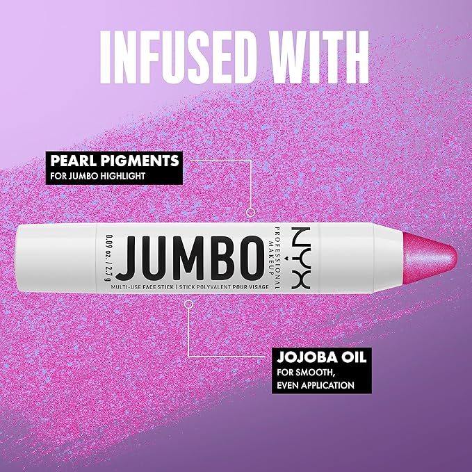 NYX PROFESSIONAL MAKEUP, Jumbo Multi-Use Face Highlighter Stick - Blueberry Muffin-Velvo Beauty